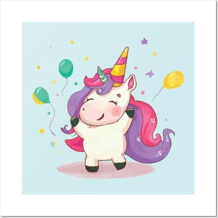 Unicorn Party Posters and Art